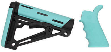 Hog 13455 AR15 Kit Grip/Coll Buttstock Com Aqua