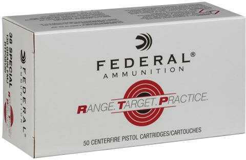 38 <span style="font-weight:bolder; ">Special</span> 50 Rounds Ammunition Federal Cartridge 130 Grain Full Metal Jacket