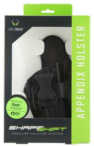 Click to see larger image. ALIEN GEAR HOLSTERS SSAP0404RH ShapeShift Appendix Carry S&W M&P 9 Shield Injection Molded Polymer Black