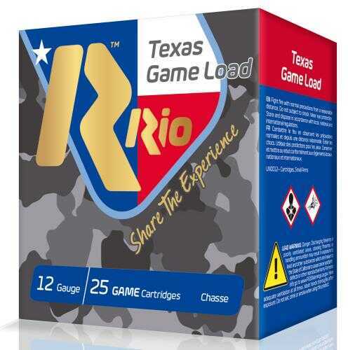 RIO AMMUNITION TGHV366TX Top Game High Velocity 12 Gauge 1-1/4 oz 6 Shot 25 Bx/ 10 Cs