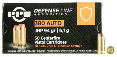 Prvi Partizan 380 ACP 94 Grain JHP 50 Rounds Ammunition