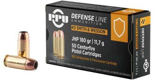 40 S&W 50 Rounds Ammunition Prvi Partizan 180 Grain Jacketed Hollow Point