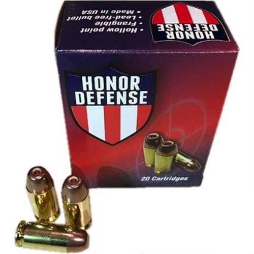 9mm Luger 20 Rounds Ammunition Honor Defense 100 Grain Hollow Point