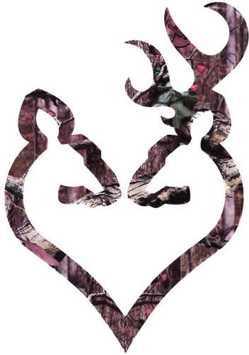 Browning Buckmark Heart Decal 6 Inch Camo 5 Pack-img-0