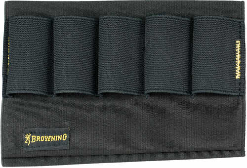 Browning 129051 Elastic Stock Option 5 Shotgunshell Synthetic Nylon Black-img-0