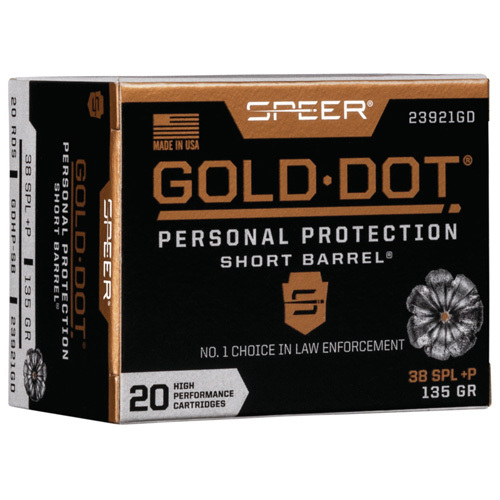 38 Special 20 Rounds Ammunition Speer 135 Grain Hollow Point