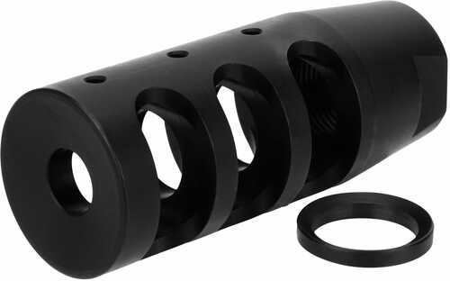 Click to see larger image. TacFire MZ1002N Compact 223 Rem/5.56 NATO Compensator 1/2"-28 tpi Black Nitride Steel