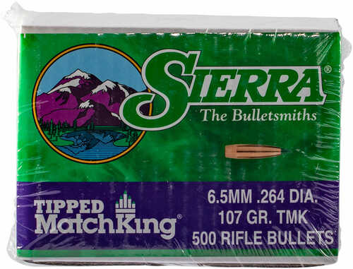 Sierra 7407C Tipped Matchking 6.5mm .264 107 Gr 500 Box