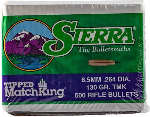 Sierra 7430C Tipped Matchking .264 Cal 130 Grain 500 Box