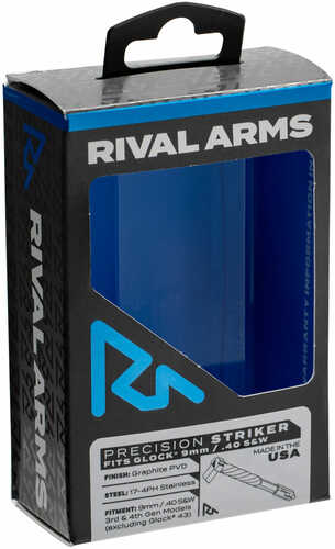 Rival Arms Ra40G001B Precision Striker Compatible With for Glock 9/40 Gen 3/4 17-4 Stainless Steel Graphite PVD