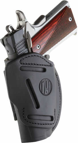 Click to see larger image. 1791 Gunleather 4WH1SBLR 4 Way 1911 3-4"/Browning High Point Steerhide Stealth Black