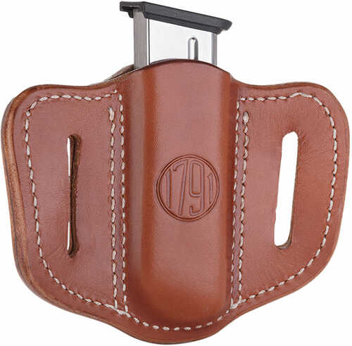 1791 Gunleather Single Stacked Magazine Pouch 1.1 OWB Ambidextrous Leather Black/Brown