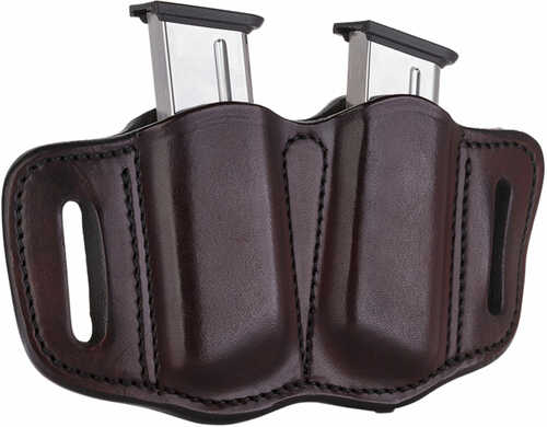 1791 Gunleather Single Stacked Magazine Double Pouch 2.1 OWB Ambidextrous Leather Signature Brown