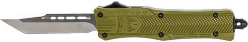 Cobra TEC Knives LLC CTK-1 Small 2.75" 440C Stainless Steel Black Tanto OD Green Zinc-Aluminum Alloy