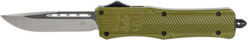 Cobra TEC Knives LLC CTK-1 Medium 3" 440C Stainless Steel Drop Point OD Green Zinc-Aluminum Alloy