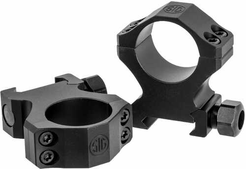 Sig Sauer Electro-Optics SOA10021 Alpha1 Tactical 1" Ring Set High Aluminum Black Matte