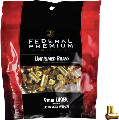 <span style="font-weight:bolder; ">Federal</span> Ph9UPB100 Gold Medal Rifle 9mm Luger Brass 100