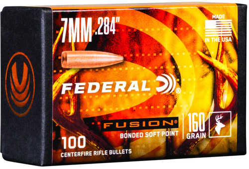 Federal FB284F3 Fusion Component 7mm .284 160 Grain Soft Point 100 Box