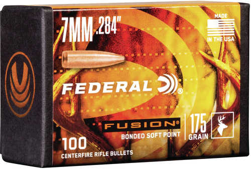 Federal FB284F4 Fusion Component 7mm .284 175 Grain Soft Point 100 Box