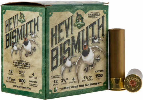 Hevishot 14504 Hevi-Bismuth Waterfowl 12 Gauge 3.50" 1 1/2 oz 4 Shot 25 Bx/ 10 Cs