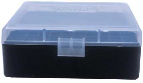 Berrys 15382 003 Ammo Box .38/.357 100 Rd Plastic Clear/Black-img-0