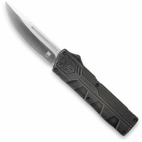 Cobra Tec Knives SWCTLWDNS Lightweight 3.25" D2 Steel Drop Point Aluminum Alloy Stonewash