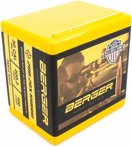 Click to see larger image. Berger Bullets 30417 Target 30 Caliber .308 Diameter 200.2 Grain Hybrid 100 Box