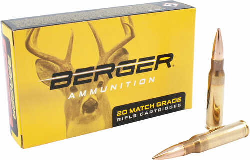 308 Winchester 20 Rounds Ammunition Berger Bullets 168 Grain BTHP