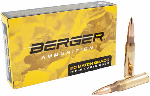 <span style="font-weight:bolder; ">308</span> Winchester 20 Rounds Ammunition Berger Bullets 175 Grain Open Tip Match