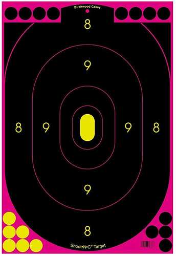Click to see larger image. Birchwood Casey 34633 Shoot-N-C Hanging Adhesive Paper 12" X 18" Silhouette Black/Pink 100 Pack