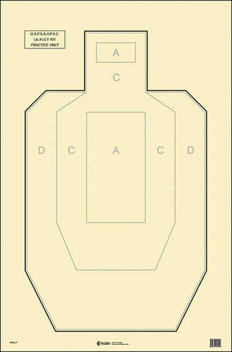 Action Target Inc IPSC-P-100 Military IPSC/USPSA Hanging Paper 23" X 35" Tan 100 Per Box