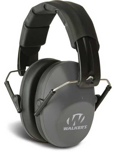 Walkers GWPFPM1GY Pro Low Low Profile Folding Muff Earmuff 22 Db Gray