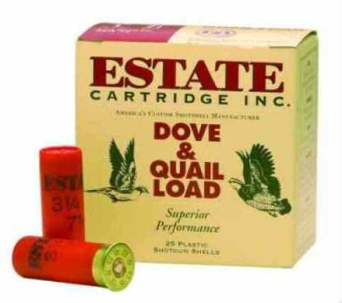 12 Gauge 25 Rounds Ammunition Estate Cartridge 2 3/4" 1 1/8 oz Lead #6