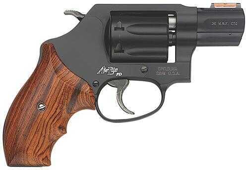 Smith & Wesson Revolver M351 Airlite Centennial 22 Mag Blued 7 Round Hi Viz Fiber Optic Sight 160228