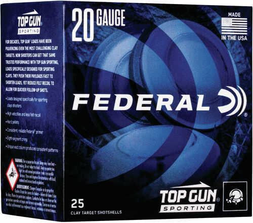20 Gauge 25 Rounds Ammunition Federal Cartridge 2 3/4" 7/8 oz Lead #8