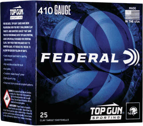 410 Gauge 25 Rounds Ammunition Federal Cartridge 2 3/4" 1/2 oz Lead #8