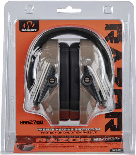 Walkers Razor Pro Passive Earmuff 27 Db Flat Dark Earth