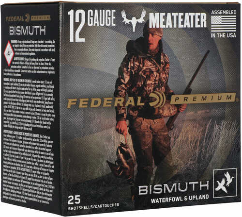 12 Gauge 25 Rounds Ammunition <span style="font-weight:bolder; ">Federal</span> Cartridge 3" 1 3/8 oz Bismuth #5