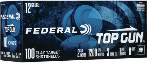 Federal TG1210075 Top Gun 12 Gauge 2.75" 1 1/8 Oz 7.5 Shot 100 Bx/ 2 Cs