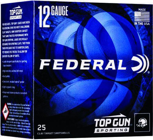 Federal TGSH1275 Top Gun Sporting 12 Gauge 2.75" 1 Oz 7.5 Shot 25 Bx