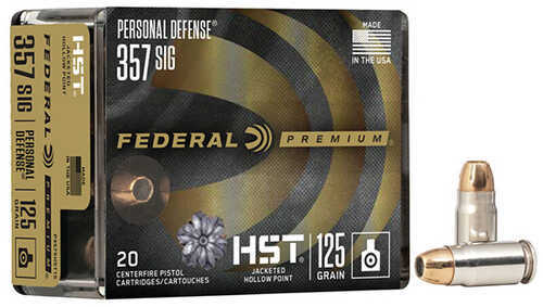357 Sig 20 Rounds Ammunition Federal Cartridge 125 Grain Hollow Point