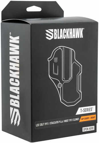 Blackhawk 410703BKR T-Series L2C Matte Polymer OWB Colt 1911 W/wo Rail Right Hand