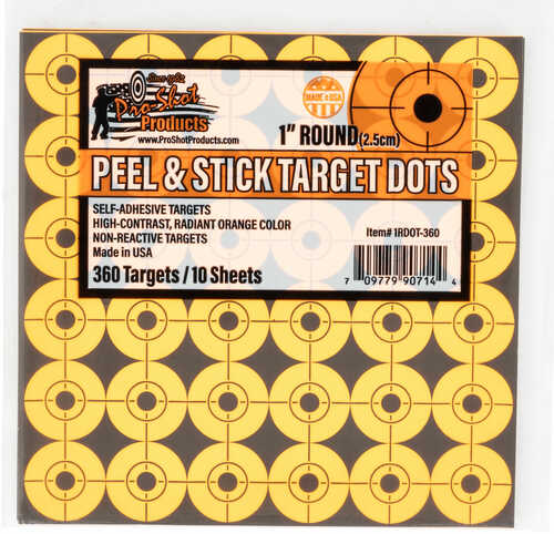 Pro-Shot Peel & Stick 1" Orange Target Dots 10 Per Pack