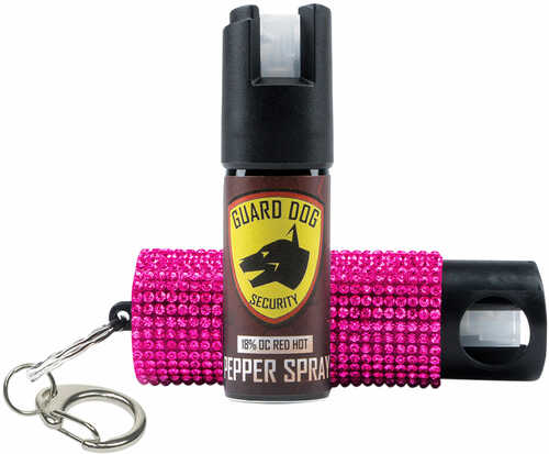 Guard Dog BLING It On Pepper Spray W/ Design Pink