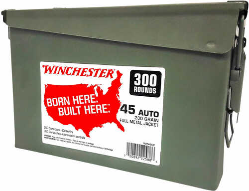 Winchester Ammo 45 ACP 230 Gr Full Metal Jacket 300 Round