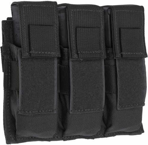 Tac Shield Triple Pistol Magazine MOLLE Pouch Nylon Black