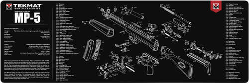 TekMat HK MP5 Gun Cleaning Mat 12"X36"X1/8"