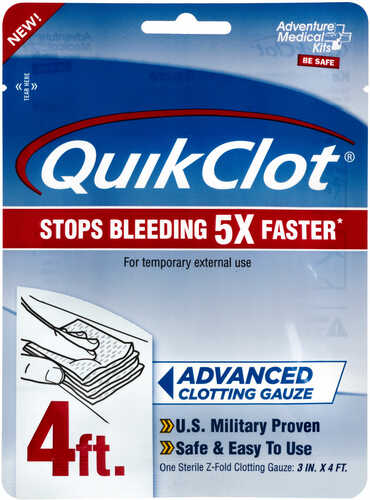 Adventure Medical Kits 50200026 QuikClot Clotting Gauze 3" X 48"