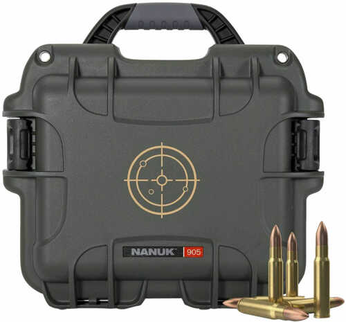 Nanuk (plasticase Inc) 905-ammo6 905 Polycarbonate Olive W/tan Target Logo