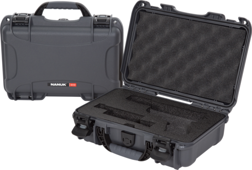 NANUK (PLASTICASE Inc) 909-for Glock7 for Compatible Pistol Case Graphite Polyethylene